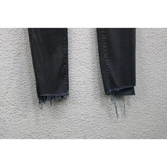 Mother Black Denim Jeans Stunner Zip Ankle Step Fray-Size 25-Pockets - Picture 2 of 10